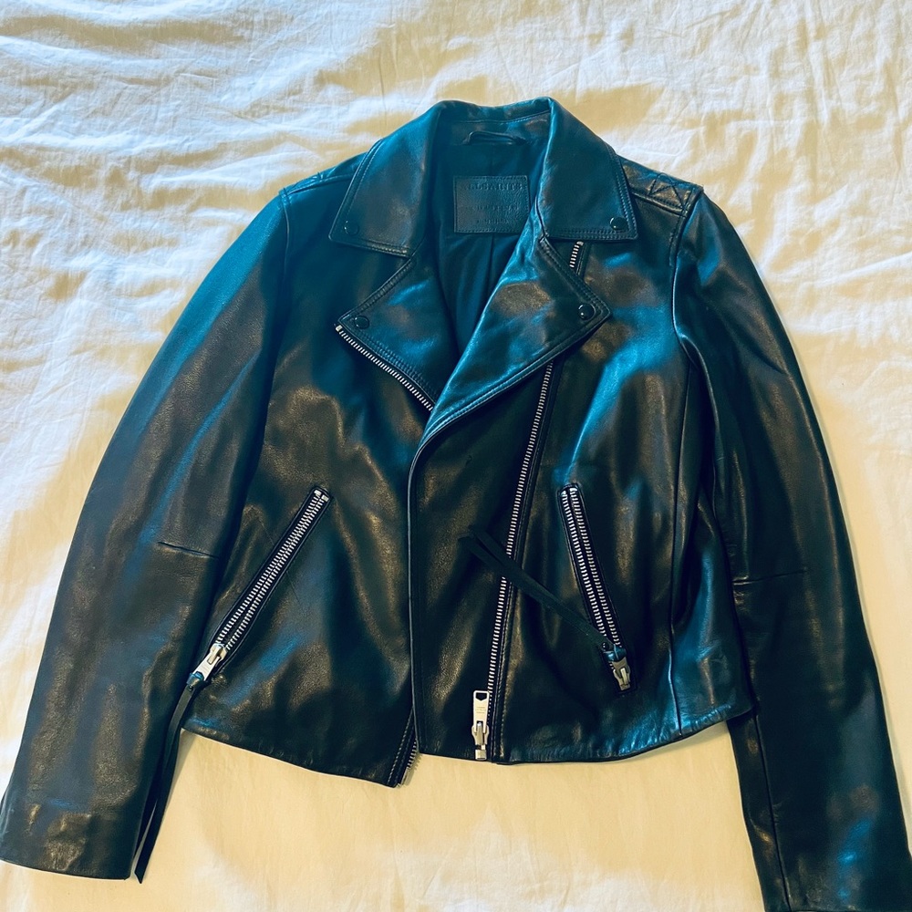 All Saints Black Leather Jacket